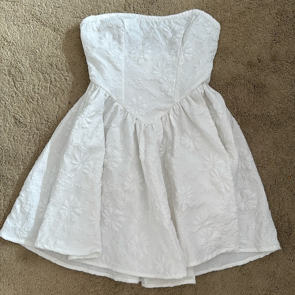 Strapless White Dress